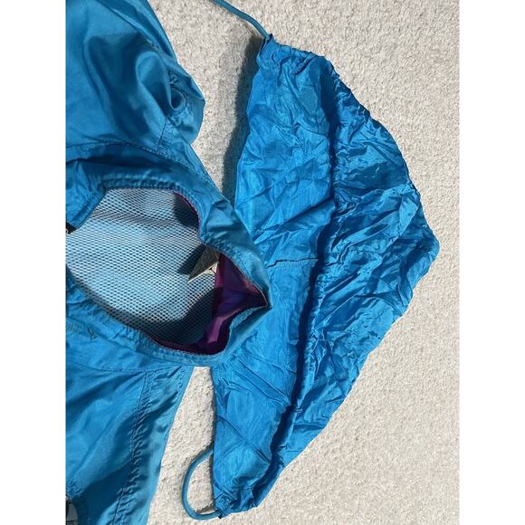 VTG Puma 80s Track Jacket Windbreaker Colorblock Neon Womens Medium Black Blue - Picture 9 of 12